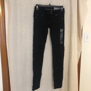 American eagle black skinny crop jeans